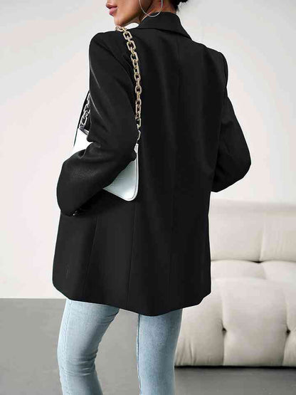 Lapel Collar Long Sleeve Blazer