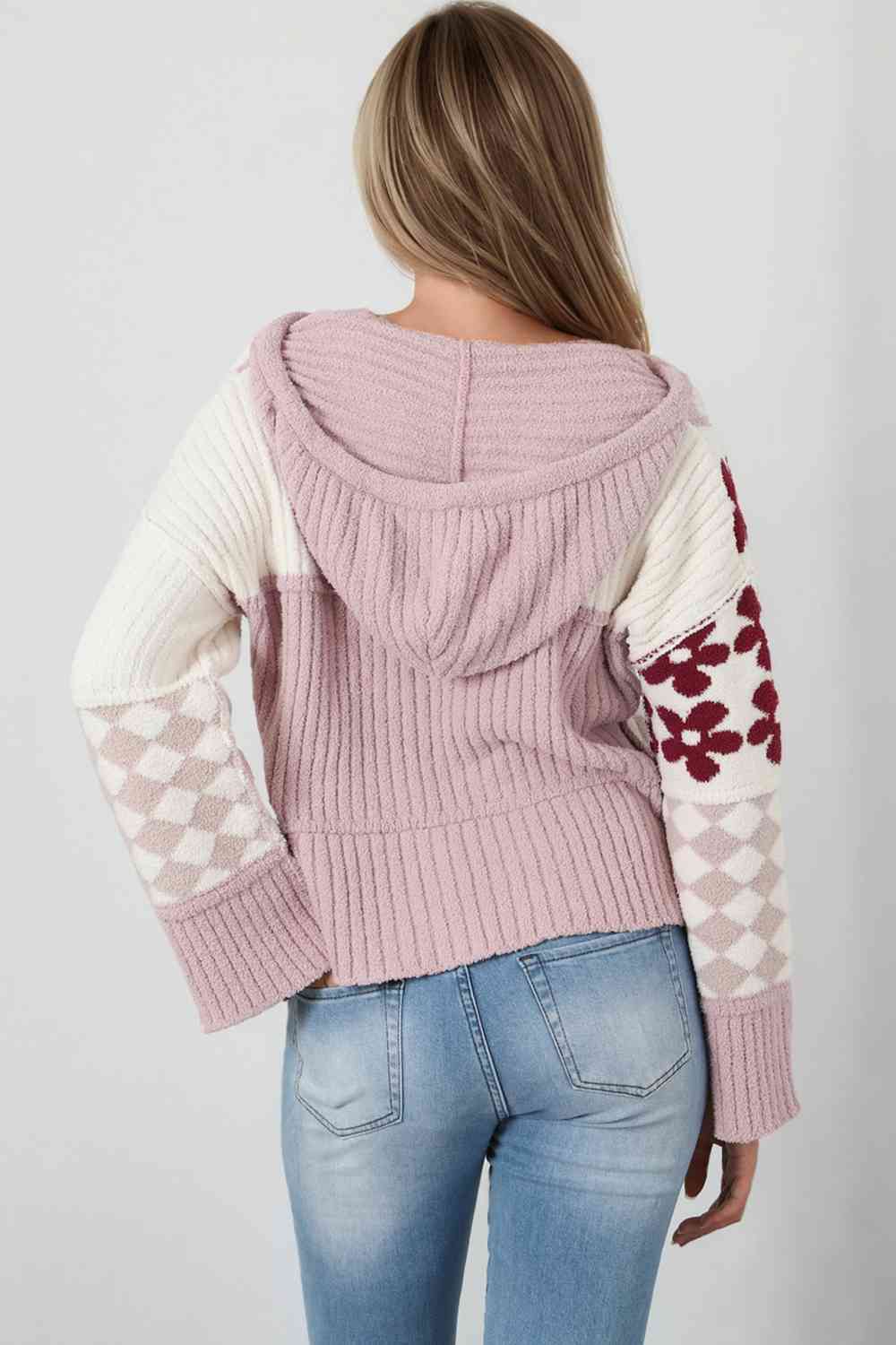 Color Block Hooded Sweater